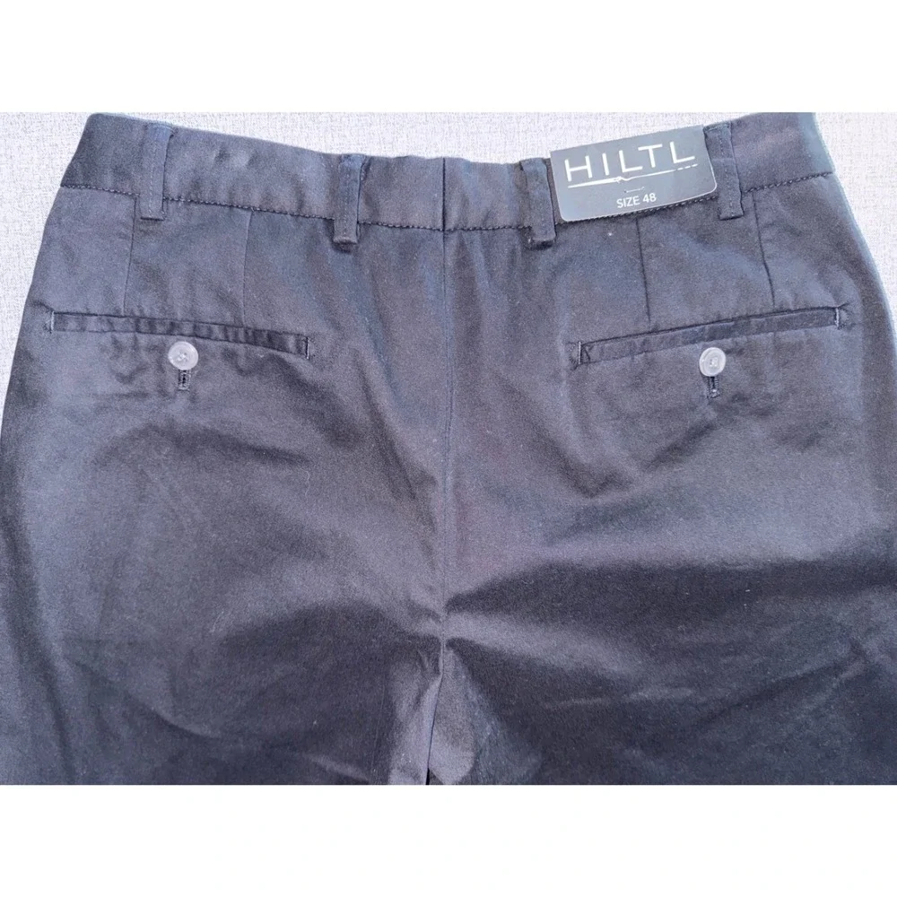 New Hiltl Parma Mens Regular Fit Trousers‎ Chino Black Size 32X32 48